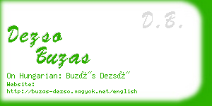 dezso buzas business card